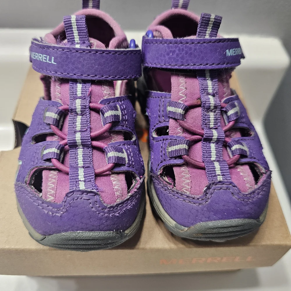 Merrell Kids Purple and Pink Sandals - Picture 2 of 4